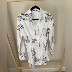 New! Shirt Dress w/ cinched waist. Size M.